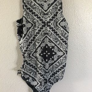 bandana print swimsuit